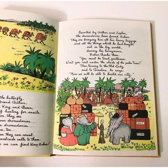 Vtg Double Book Babar The King and Grimms Fairy Tales Dandelion Library - Picture 9 of 16